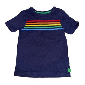 Little Bird Shirt Rainbows Navy Blue Size 2-3 Years